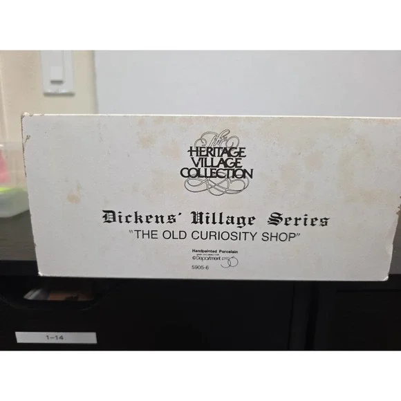 Vtg DEPT 56 DICKENS Village 1987 THE OLD CURIOSITY SHOP Lighted Building 5905-6. - Picture 9 of 10